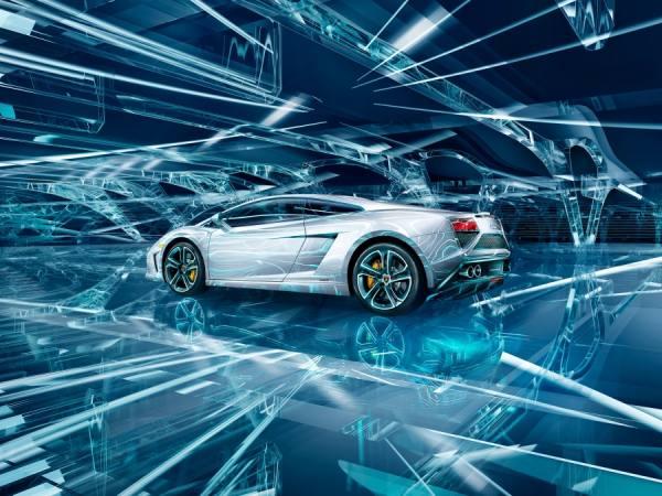 Photograph Migs  Lamborghini Gallardo Lp5604 2013 Profile Tron on One Eyeland